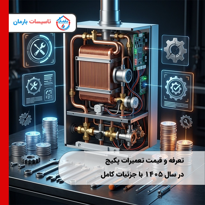 تعرفه و قیمت تعمیرات پکیج در سال 1405 با جزئیات کامل