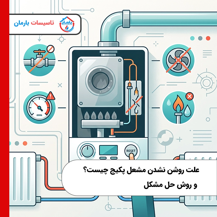 علت روشن نشدن مشعل پکیج چیست؟ و روش حل مشکل